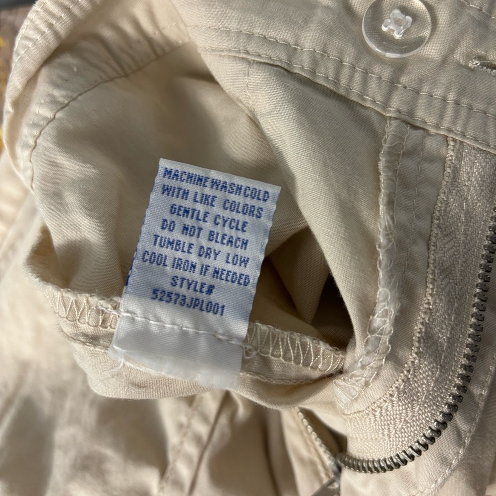 NWT Angel Kiss Tan Lightweight Cargo Pants Back Elastic Waist Wide Leg Women’s L - Picture 15 of 16